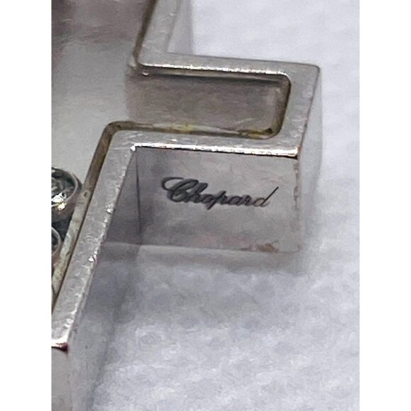 SOLD!!! Chopard Happy Diamonds 18K 750 White Gold Cross Pendant Charm - Picture 5 of 10